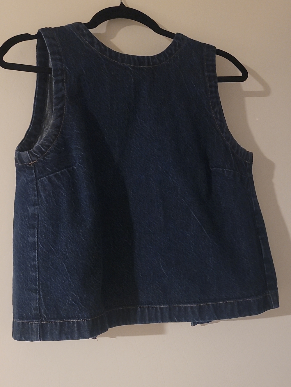 Abercrombie & Fitch Dark Wash Cropped Denim Blouse